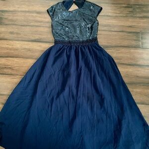 Chic Navy Sequin Women’s Dress